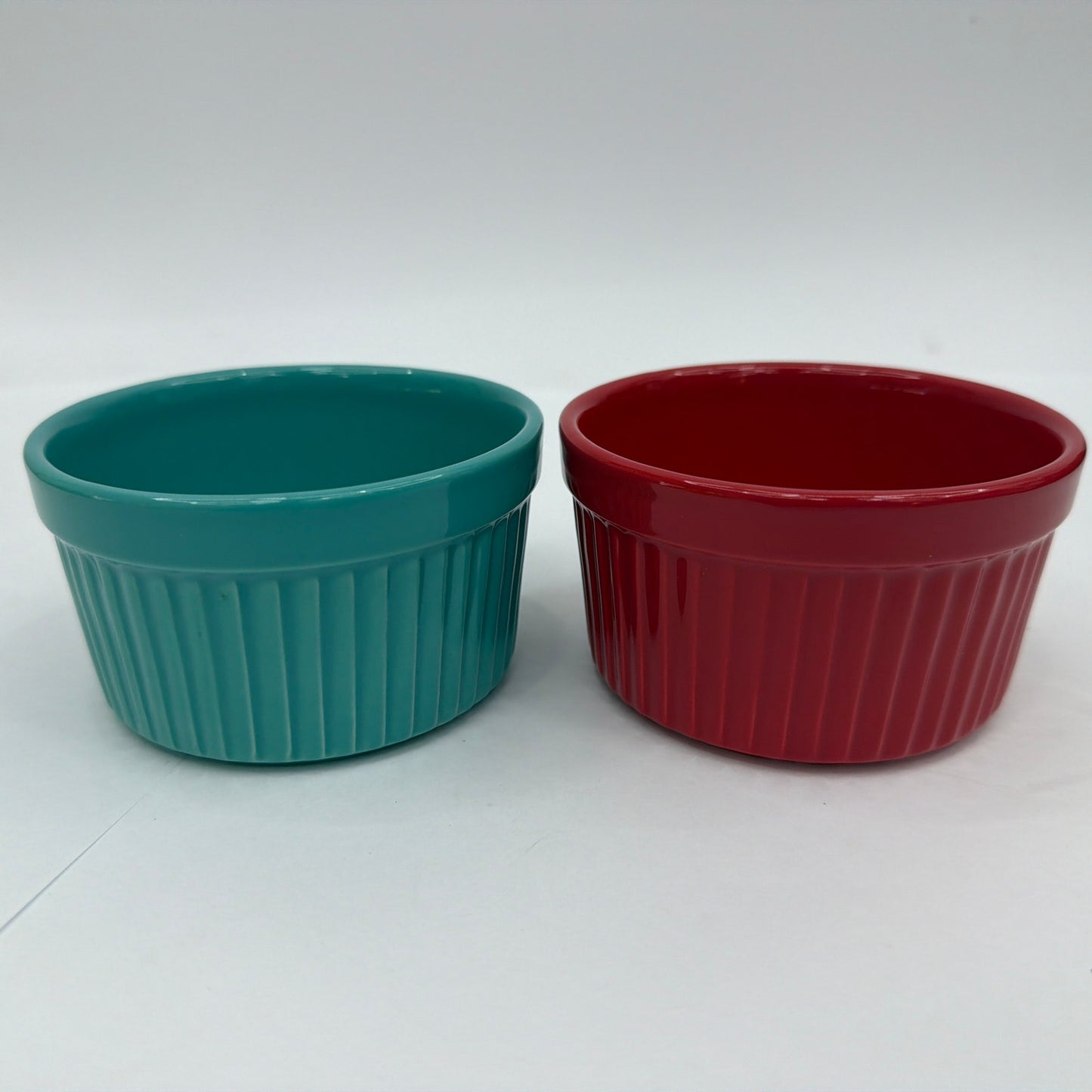 The Pioneer Woman Stoneware Ramekins Set of 2 Red and Teal 3212DMT