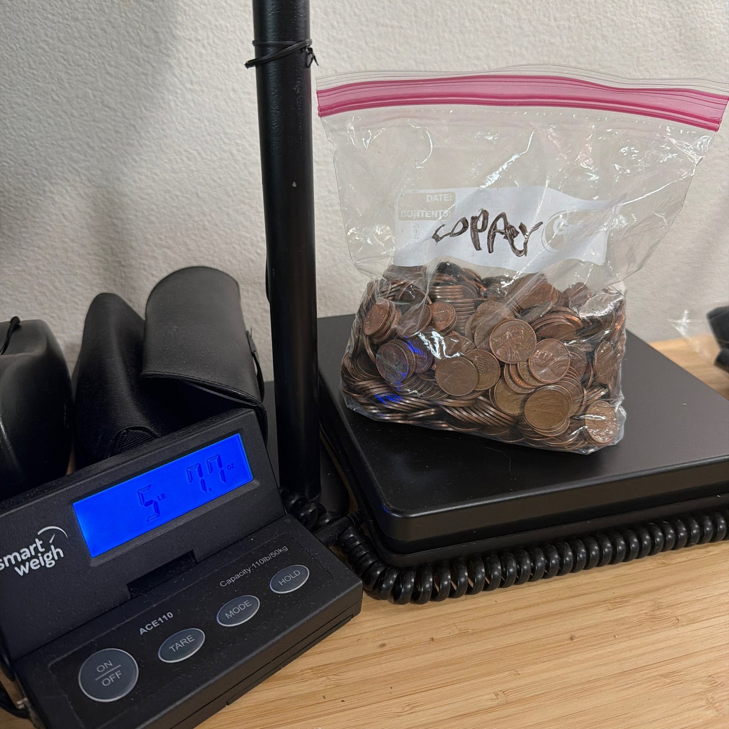 5 lb 7.7 oz Bag of Lincoln Copper Pennies 1959–1982 Mixed Dates Unsearched