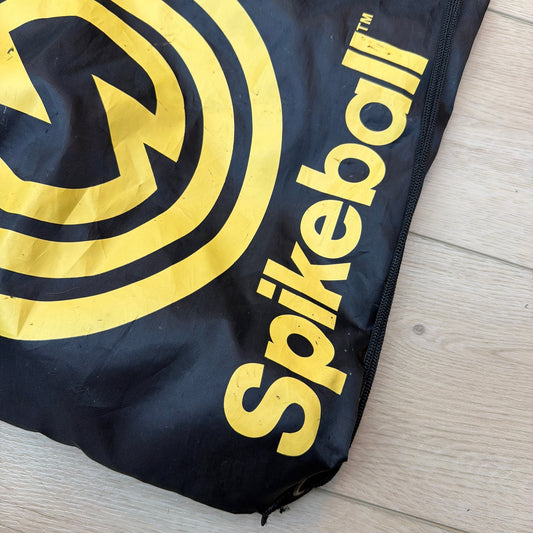 Spikeball Drawstring Carrying Bag Black Yellow Logo Cinch Sack