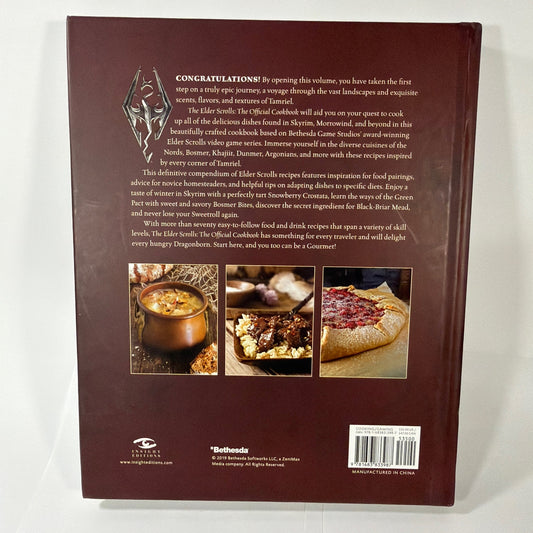 The Elder Scrolls The Official Cookbook Hardcover Skyrim Chelsea Monroe-Cassel