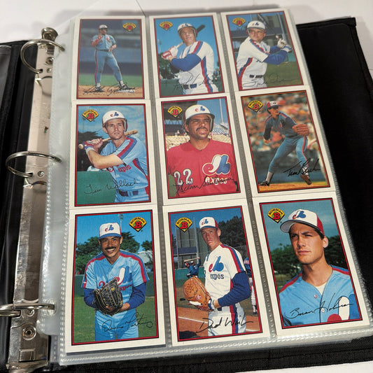 250+ Vintage Baseball Cards Lot in PenTab PRO Binder Topps Bowman O-Pee-Chee