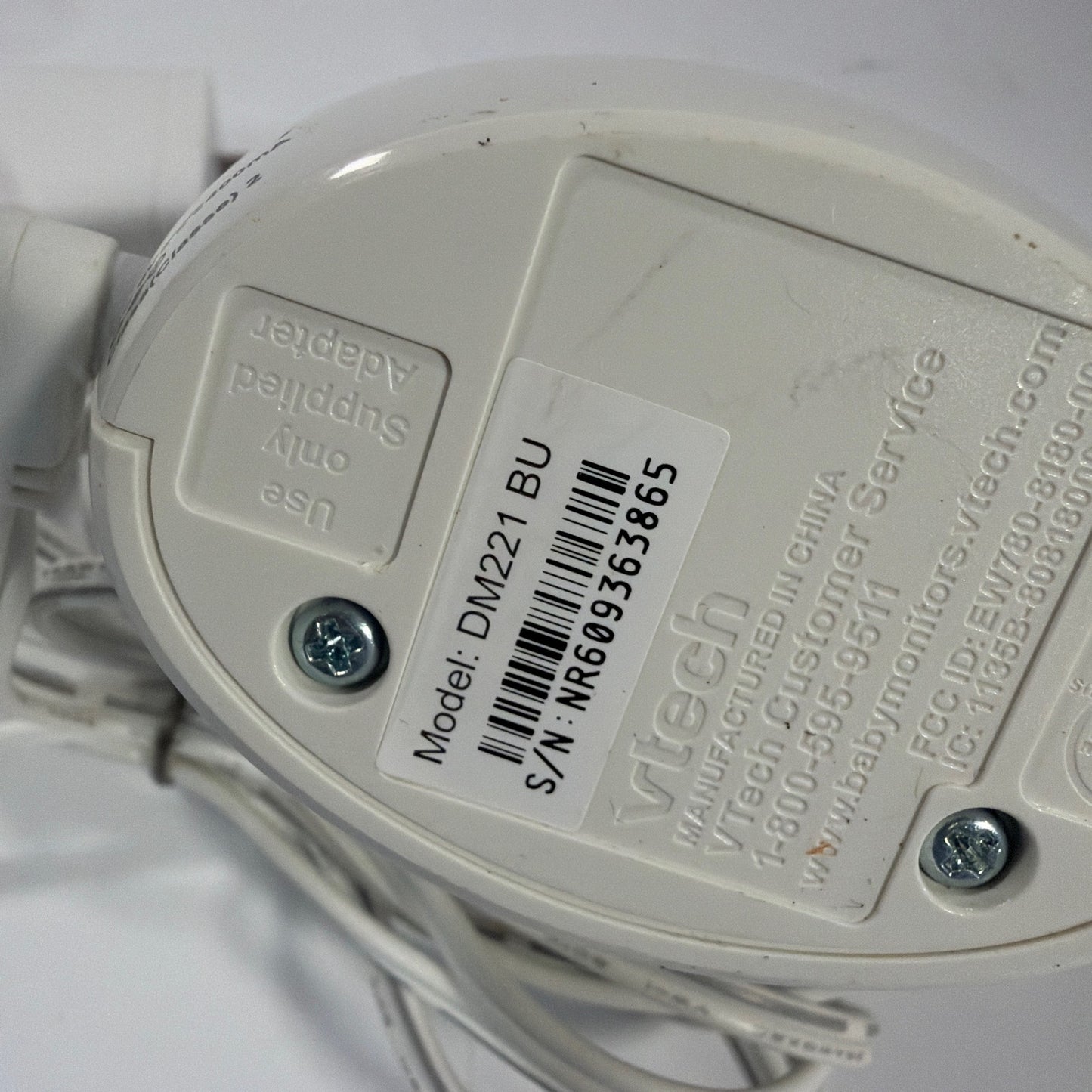 VTech DM221 Safe & Sound Digital Audio Baby Monitor Set White Silver Tested