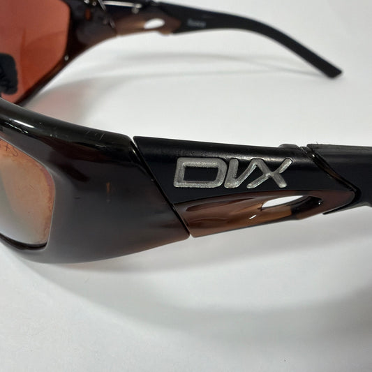 DVX Space DVX Z87-2 Black Wrap Sunglasses Orange Lens