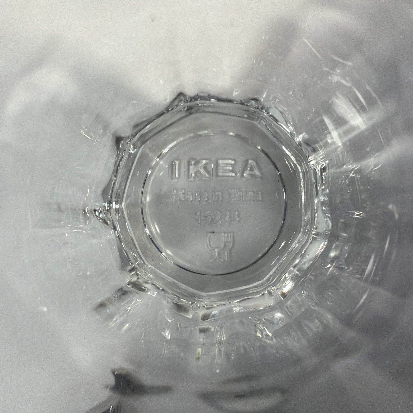 IKEA Clear Faceted Glass Tumblers Set of 3