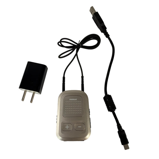 Phonak ComPilot II Hearing Aid Bluetooth Streamer with Power Adapter and USB