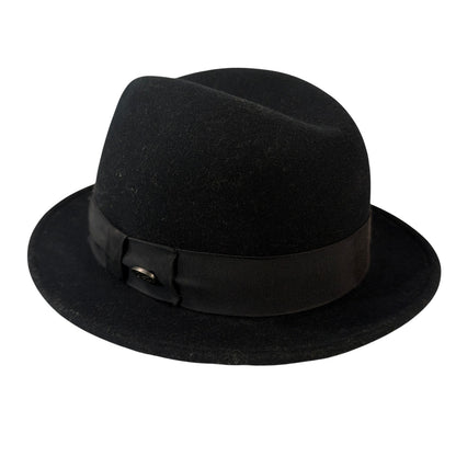 Bailey of Hollywood Black Wool Felt Fedora Hat XL Made in USA
