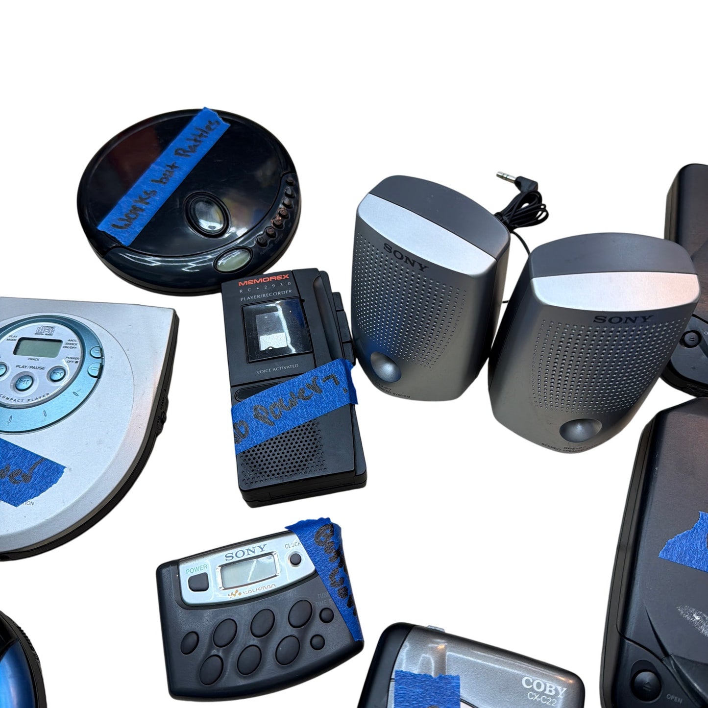 Mixed Lot Portable Audio Devices CD Players Cassette Players Sony Philips RCA