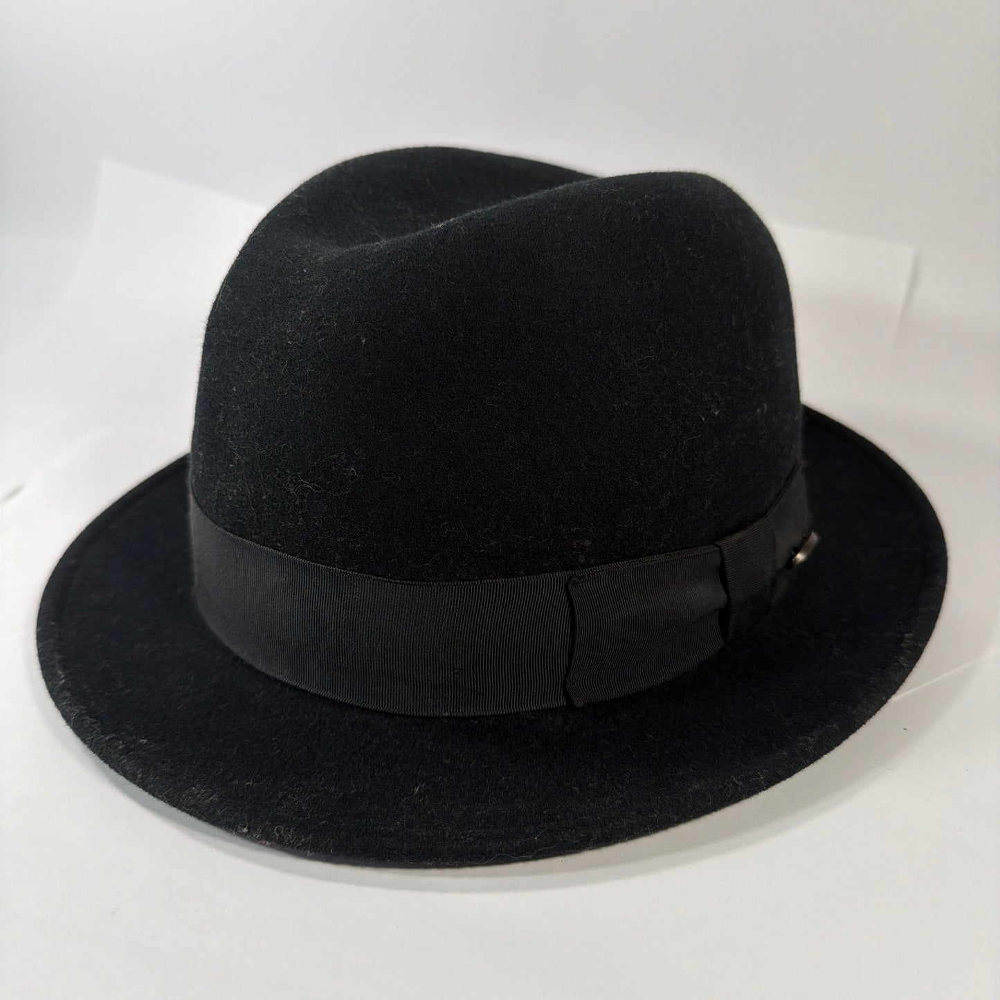 Bailey of Hollywood Black Wool Felt Fedora Hat XL Made in USA