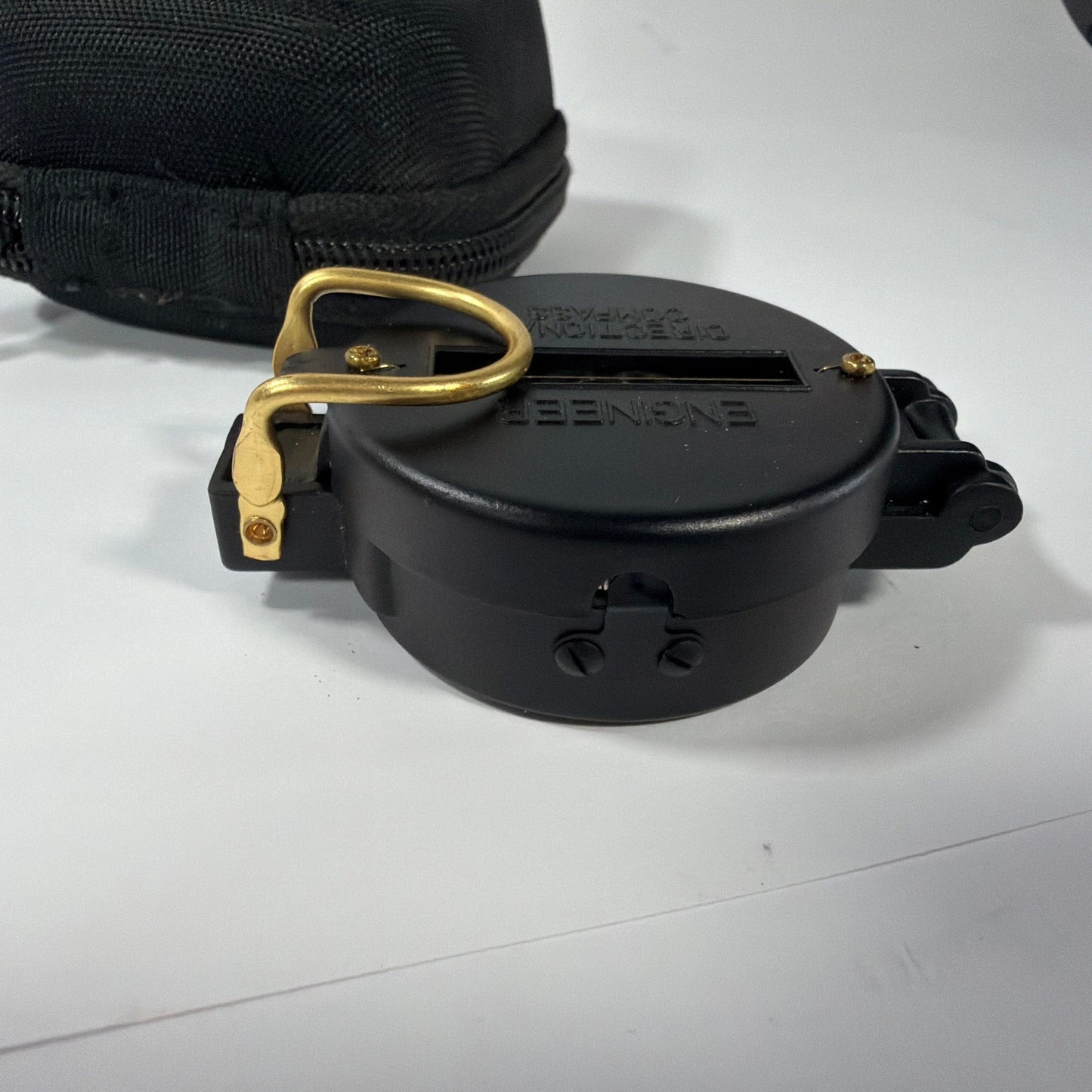 Engineer Directional Compass Sighting Compass Black with Case Logic Zip Pouch