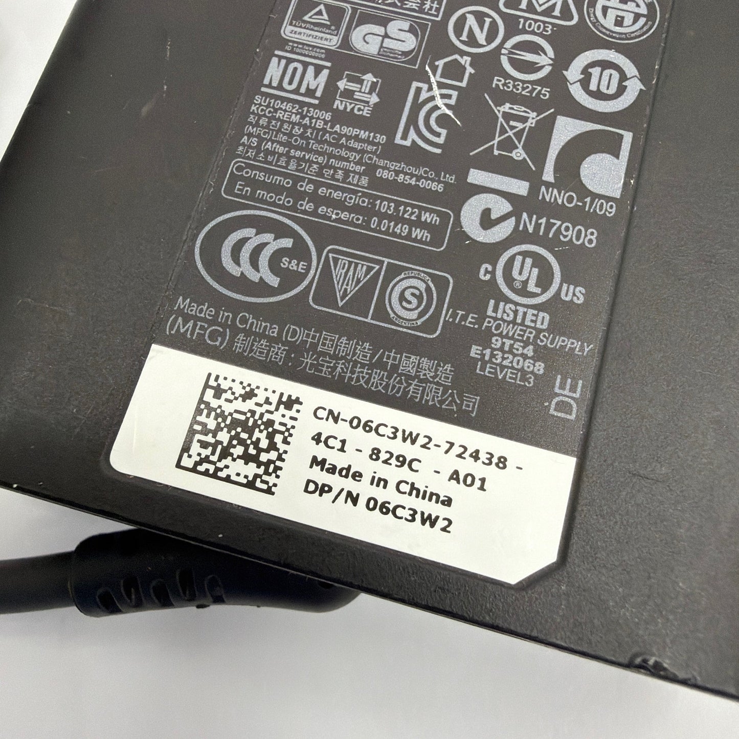 Dell LA90PM130 90W 19.5V AC Adapter Charger 7.4mm Tip with Power Cord