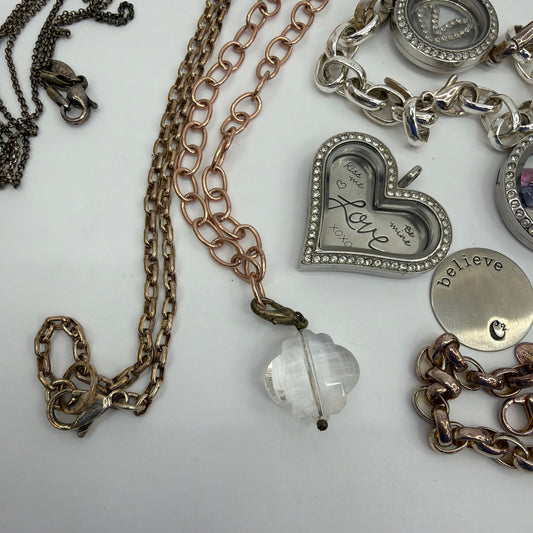 Origami Owl Living Locket Jewelry Lot Necklaces Bracelets Charms