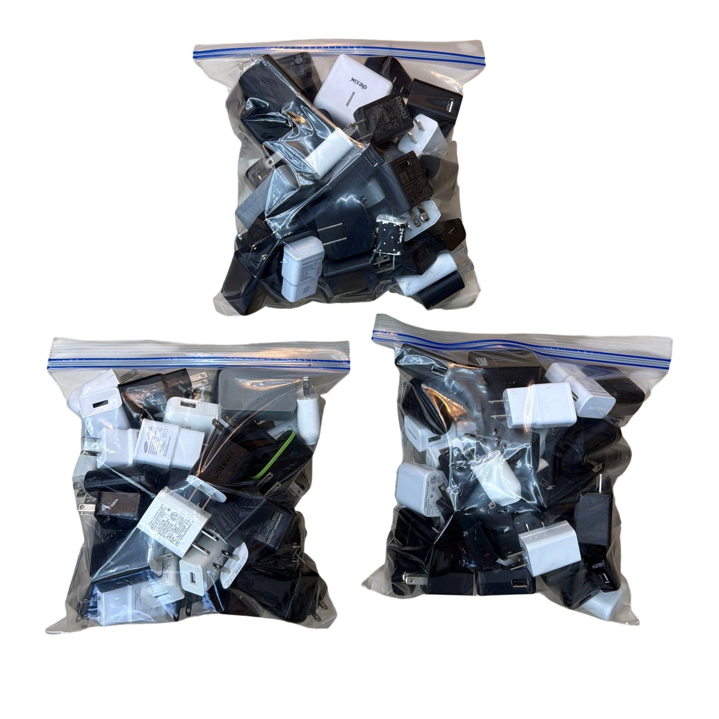 4.5 lb Mixed USB Wall Charger Lot One Gallon Bag Assorted AC Adapters