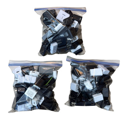 4.5 lb Mixed USB Wall Charger Lot One Gallon Bag Assorted AC Adapters