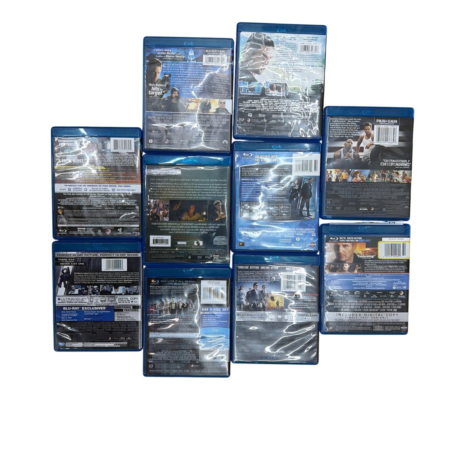 10 Blu-ray Movie Lot: Shooter, Minority Report, Live Die Repeat, X-Men