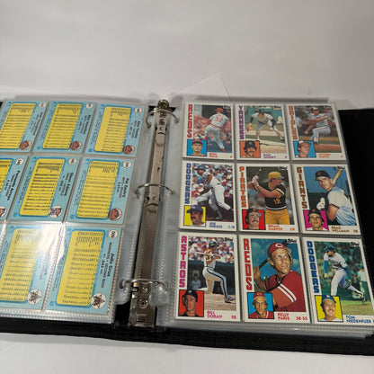 250+ Vintage Baseball Cards Lot in PenTab PRO Binder Topps Bowman O-Pee-Chee