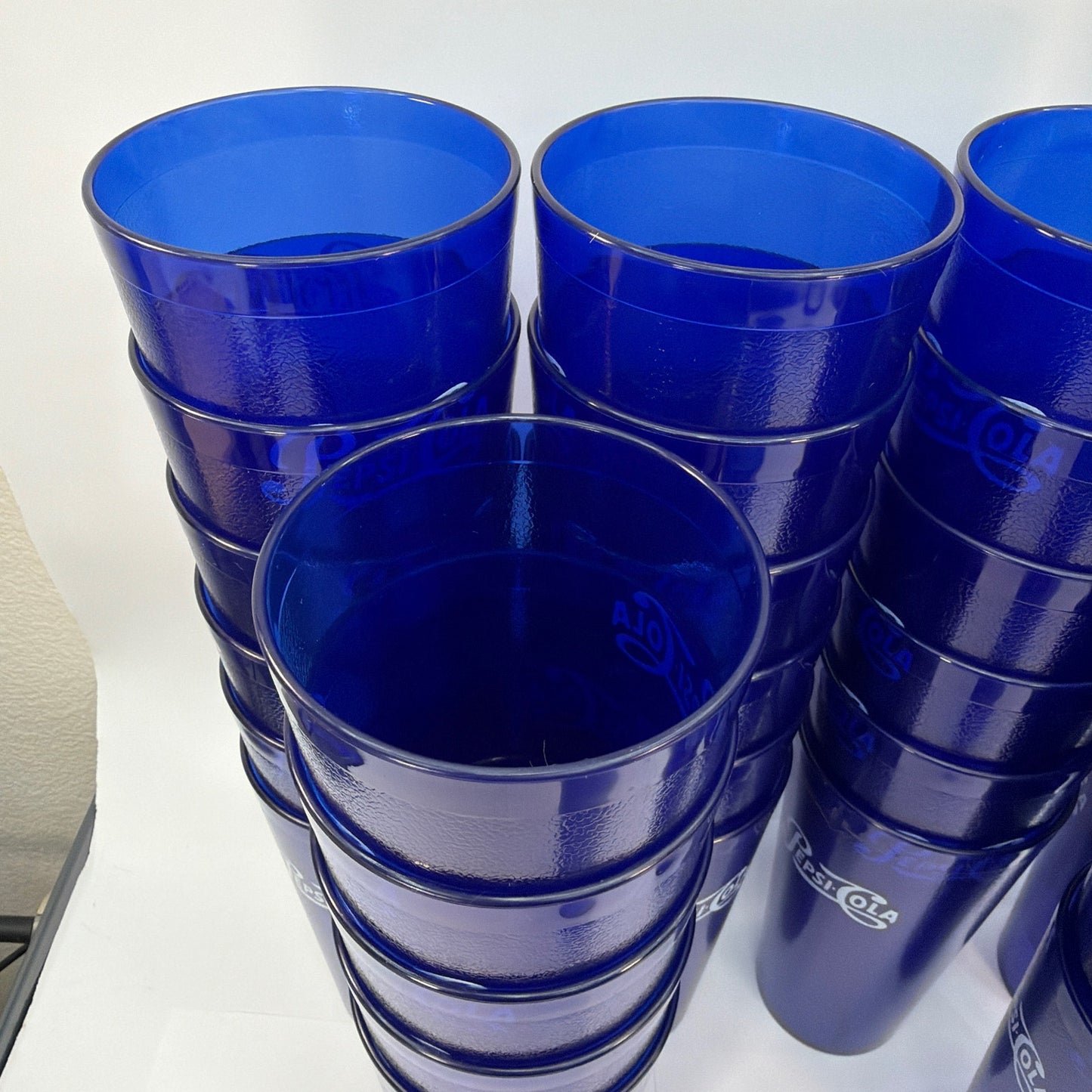 Lot of 35 Pepsi-Cola Blue Plastic Tumblers Carlisle 5224 Approx 7in