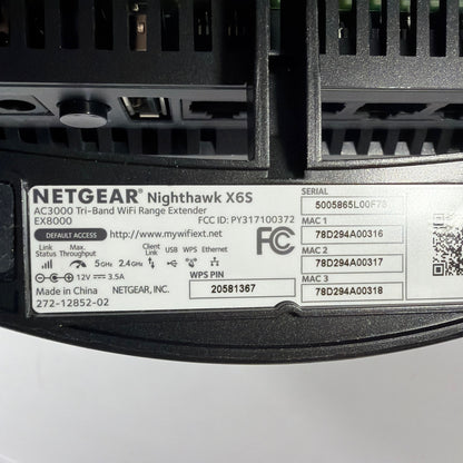 NETGEAR Nighthawk X6S EX8000 AC3000 Tri-Band WiFi Range Extender w/ Power