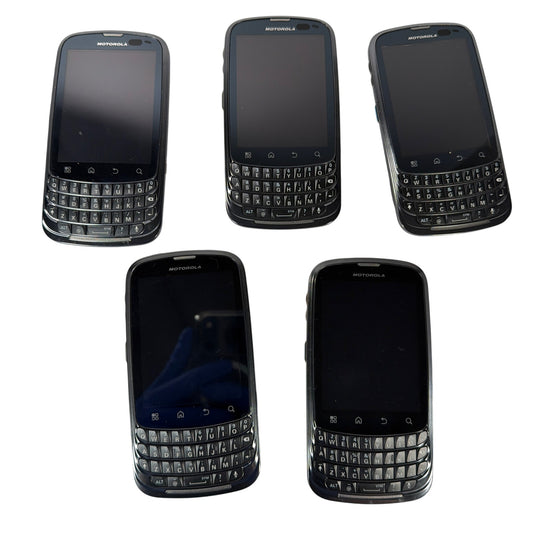 Lot of 5 Motorola Admiral XT603 Sprint QWERTY Smartphones Black Untested