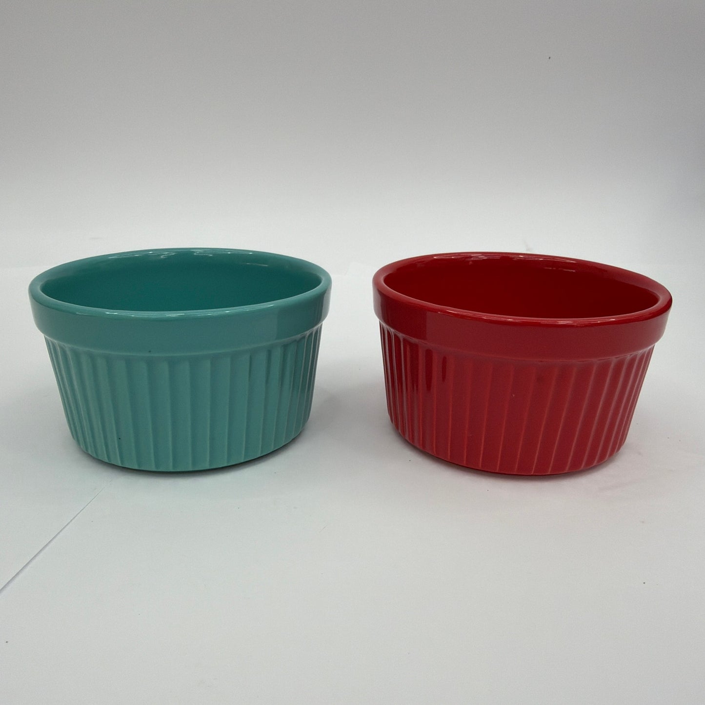 The Pioneer Woman Stoneware Ramekins Set of 2 Red and Teal 3212DMT