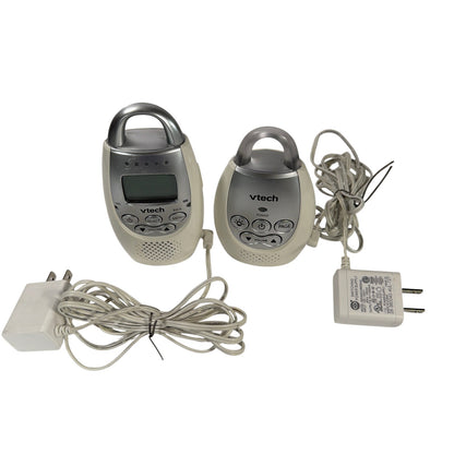 VTech DM221 Safe & Sound Digital Audio Baby Monitor Set White Silver Tested