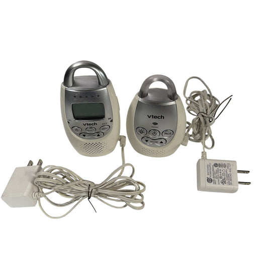 VTech DM221 Safe & Sound Digital Audio Baby Monitor Set White Silver Tested