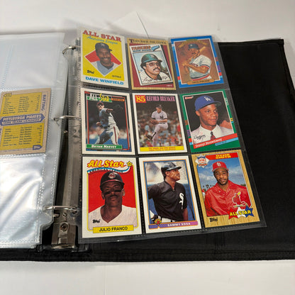 250+ Vintage Baseball Cards Lot in PenTab PRO Binder Topps Bowman O-Pee-Chee