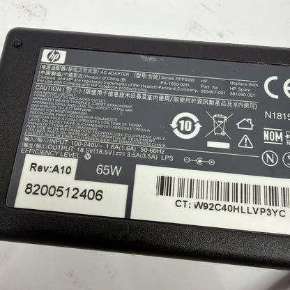 HP 65W AC Adapter Laptop Charger PA-1650-02H 18.5V 3.5A With Power Cord