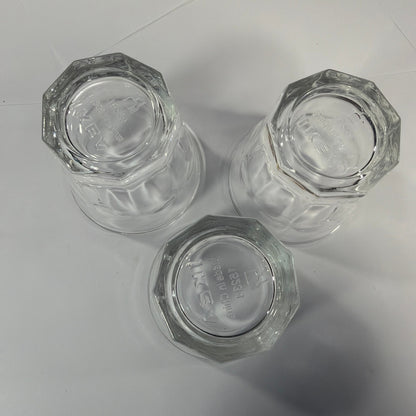 IKEA Clear Faceted Glass Tumblers Set of 3