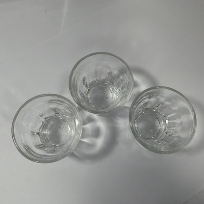 IKEA Clear Faceted Glass Tumblers Set of 3