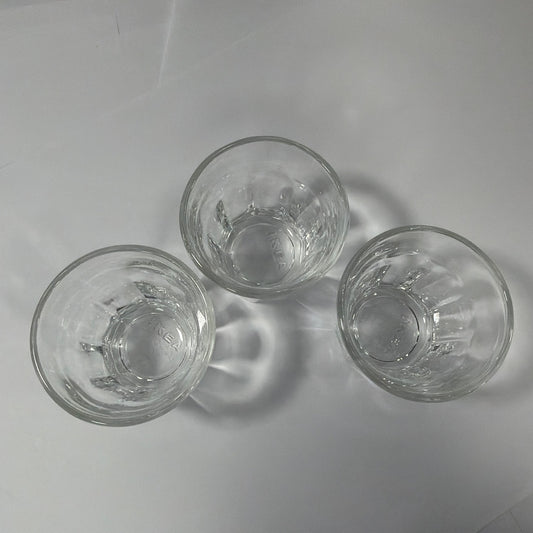 IKEA Clear Faceted Glass Tumblers Set of 3