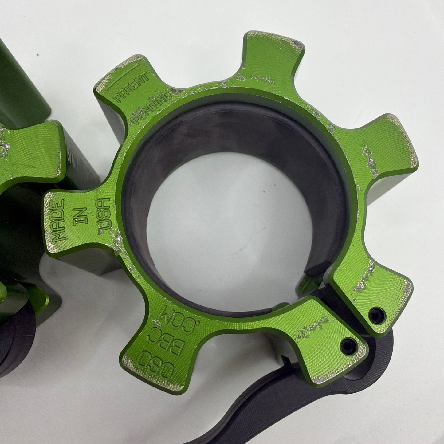 REP OSO Barbell Collars Green Pair Made in USA