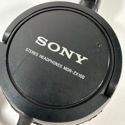 Sony MDR-ZX100 Wired Stereo On-Ear Headphones Black Tested Working
