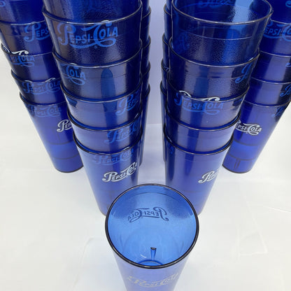 Lot of 40 Blue Pepsi-Cola Plastic Tumblers 6.5in Carlisle 5220