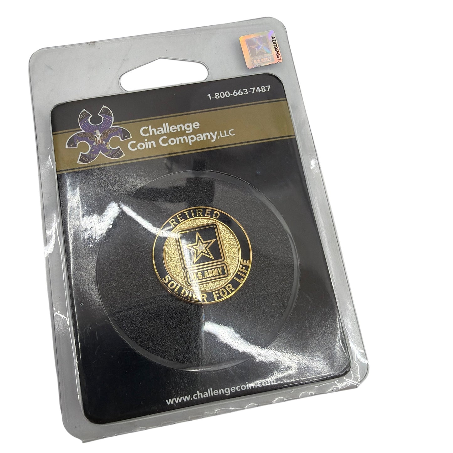 Challenge Coin Company U.S. Army Retired Soldier For Life Lapel Pin CC-1742E