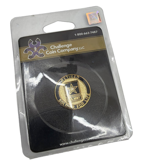 Challenge Coin Company U.S. Army Retired Soldier For Life Lapel Pin CC-1742E