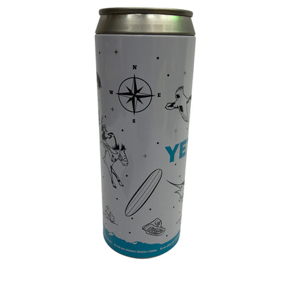 YETI Collector Can Style Storage Tin with Sticker and Registration Cards