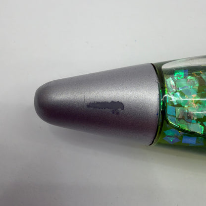 Glitter Liquid Motion Lava Style Night Light Green Silver Tested Working