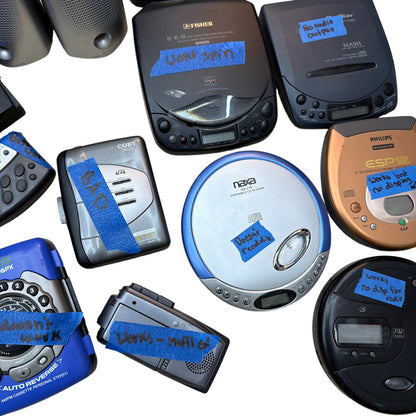 Mixed Lot Portable Audio Devices CD Players Cassette Players Sony Philips RCA
