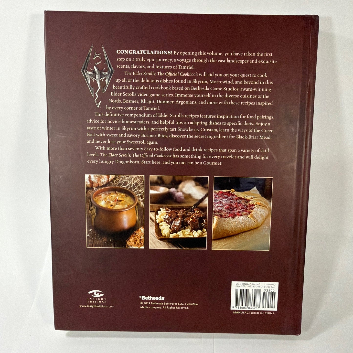 The Elder Scrolls The Official Cookbook Hardcover Skyrim Chelsea Monroe-Cassel