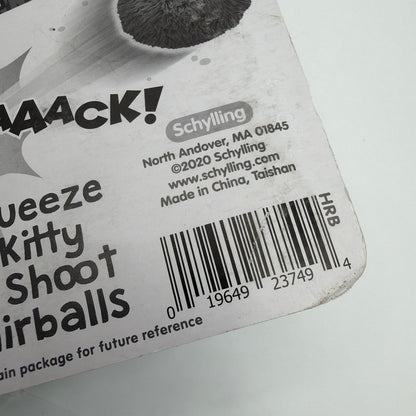 Schylling The Cat Has a Hairball Squeeze Popping Kitty Toy 3 Hairballs