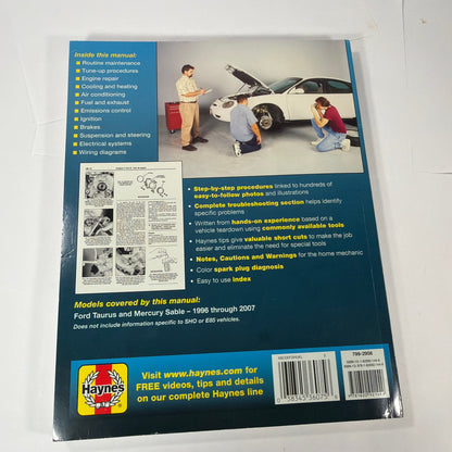 Haynes Repair Manual 36075 for Ford Taurus & Mercury Sable 1996-2007