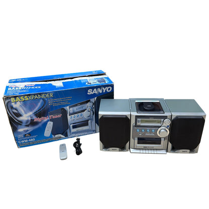 Sanyo CWM-480 BassXpander CD Portable Radio Cassette Recorder w/ Remote & Box