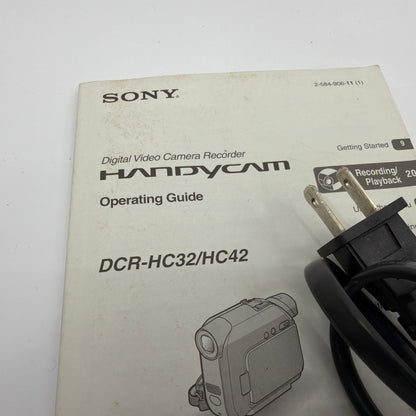 Sony Handycam DCR-HC32/HC42 Accessories Lot AC-L25B Adapter RMT-831 Remote Dock