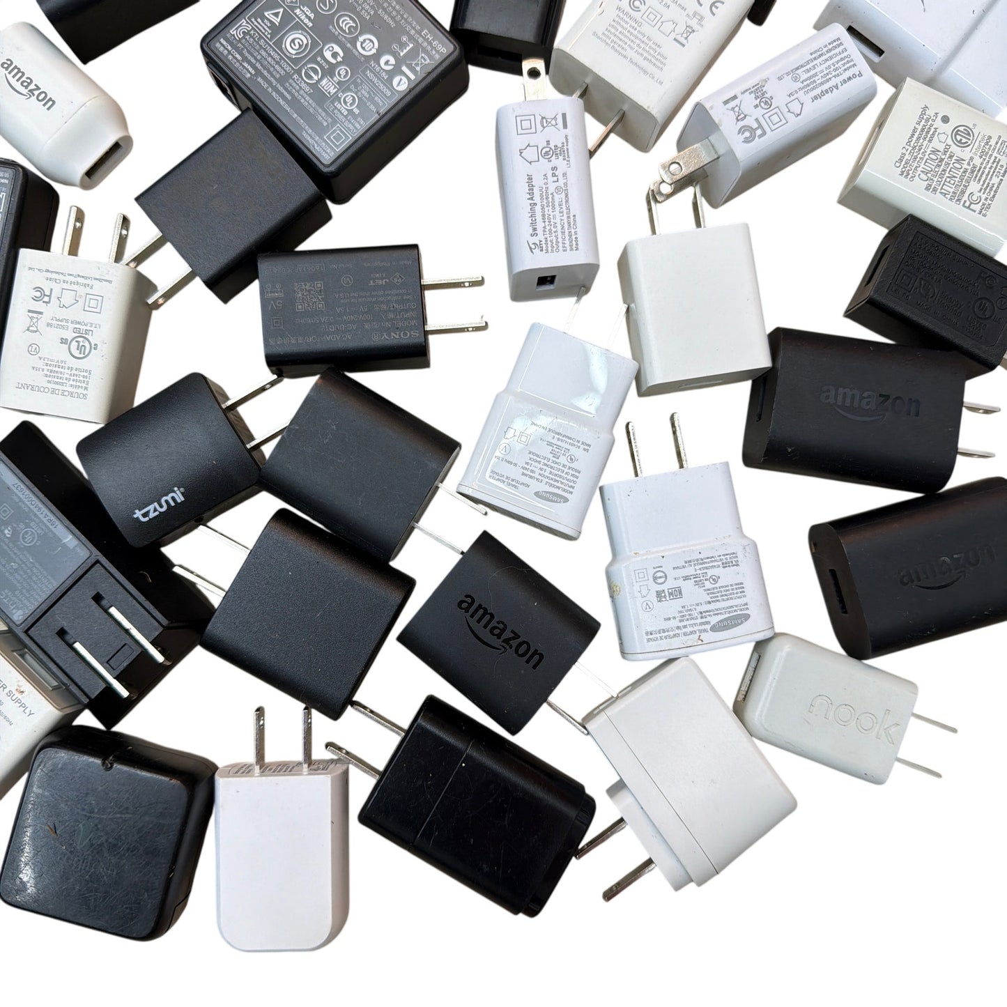 4.5 lb Mixed USB Wall Charger Lot One Gallon Bag Assorted AC Adapters