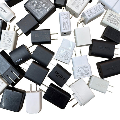4.5 lb Mixed USB Wall Charger Lot One Gallon Bag Assorted AC Adapters