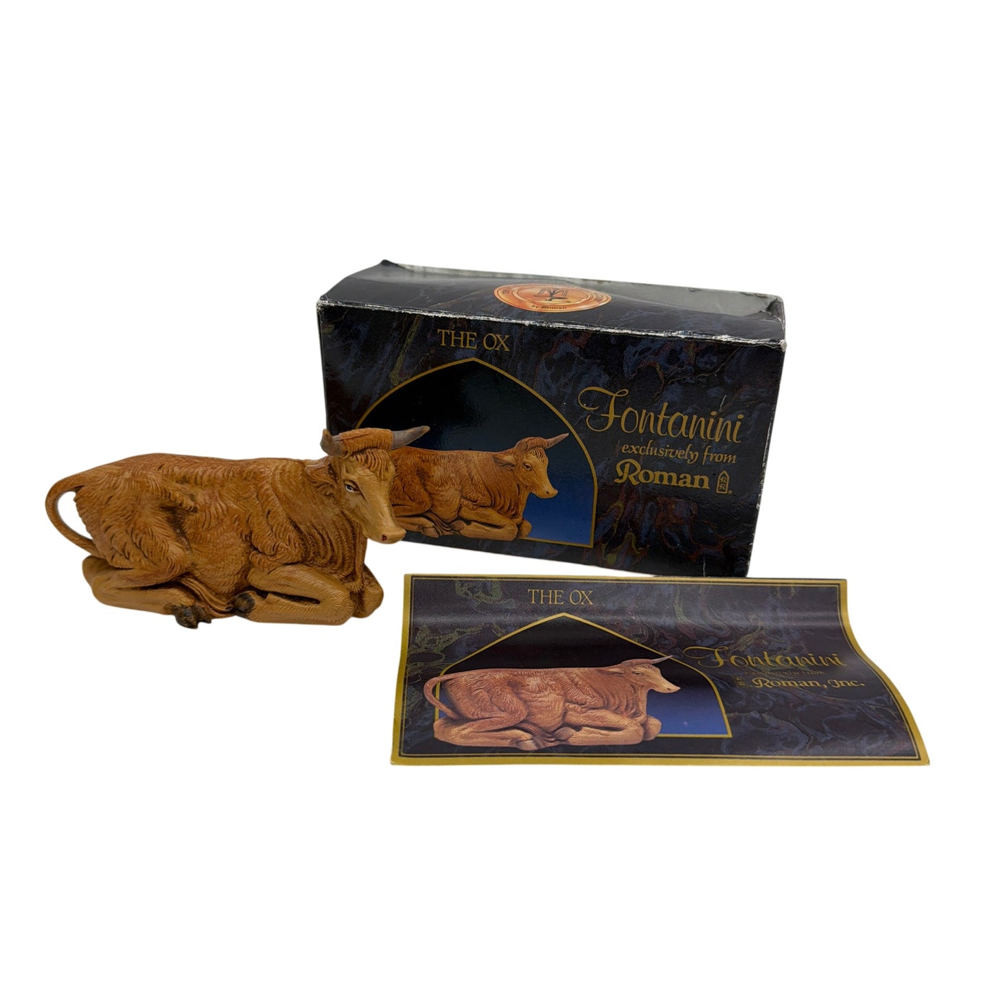 Fontanini Seated Ox Nativity Figure 5 Inch 52534 With Box
