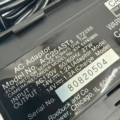 Sears AC Adaptor ST II A-C25AST II 14V 1.2A Camcorder Power Adapter Charger