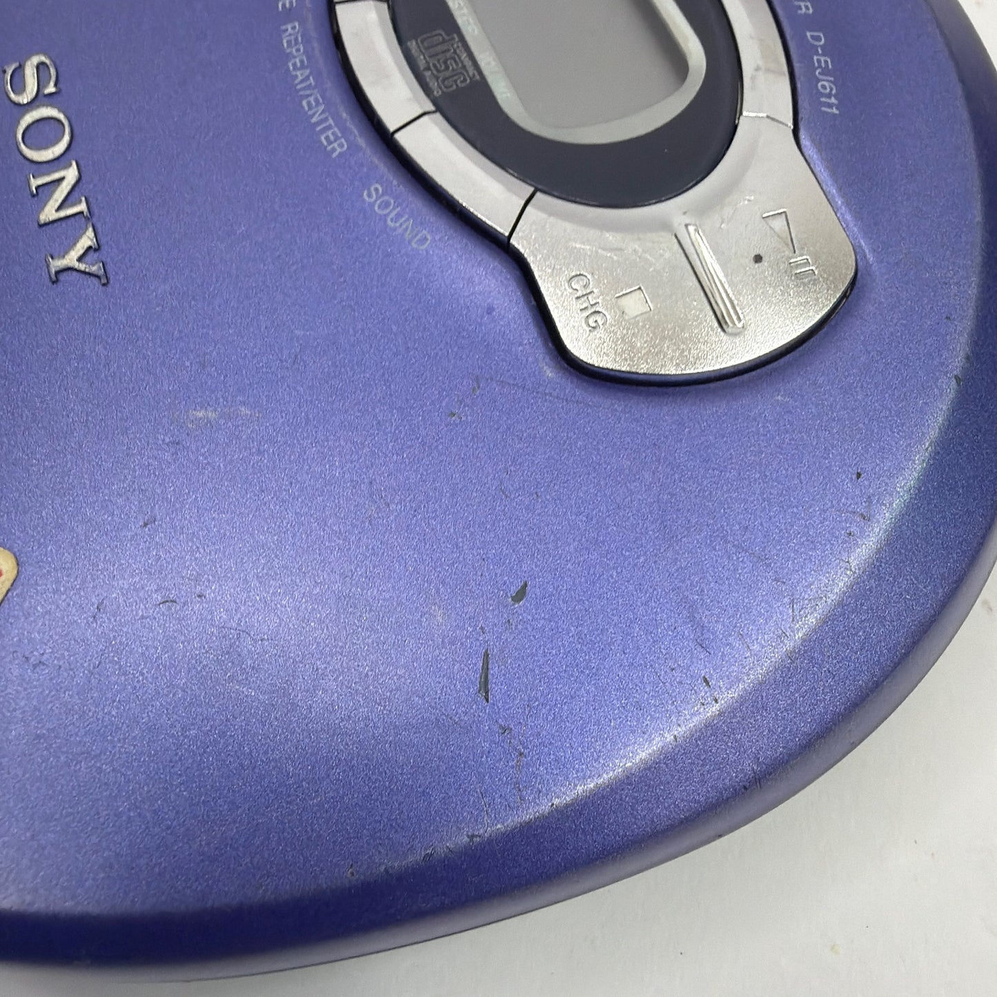Sony CD Walkman D-EJ611 G-Protection Portable CD Player Blue Purple For Parts
