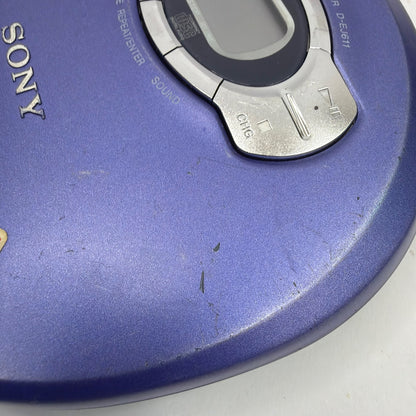 Sony CD Walkman D-EJ611 G-Protection Portable CD Player Blue Purple For Parts