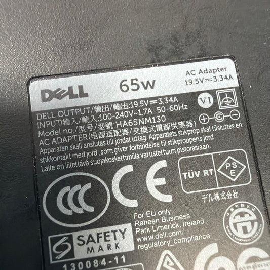 Dell 65W Laptop AC Adapter Charger HA65NM130 0FPC2Y 19.5V 3.34A with Power Cord